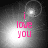 A four- of grayscale images with pink text 'i love you' and shifting light effects