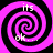 Four identical display a black and pink spiral pattern with 'its' text above and 'ok...' below, arranged in a