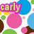 Pixelated icon with colorful circles and text overlays showing 'carly', 'marie', and '<33' in green on pink backgrounds.