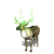 Animated reindeer icon with three distinct antler color variations across frames, brown body, white belly, and subtle drop shadow on transparent background.