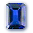 A static pixelated image of a blue gemstone with dark and light blue gradients, framed by grayish borders on all sides.