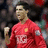 Pixelated image of a person in a red sports jersey with raised fist, overlaid with text 'ronaldo' and 'goall!!' in bold white letters on black backgrounds.