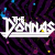 White stylized text logo on dark purple background with scattered blue and pink pixels.