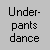 Animated contact sheet showing 25 sampled frames of a pixel art character performing an underpants dance sequence with changing clothing and props across multiple poses.