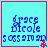 Pixelated blue text on cyan background with red border; four identical show 'grace Dicole' and phone number, each with small red symbol at bottom-right