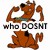 Brown cartoon dog flexing muscles with text and heart symbols changing across frames.