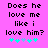 Pixelated text on bright pink background with cyan and light blue flower icons below, showing two identical static frames side-by-side.
