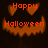 Animated orange pumpkin face with 'Happy Halloween' text, showing two states: one with heart-shaped eyes and a jagged mouth, another with rounded eyes and a smoother mouth.