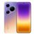 A smartphone with a gradient purple-to-orange back panel and three circular camera lenses on the top-left corner.