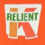 Static 50x50 pixel buddy icon featuring green text "RELIENT" over a white background with orange and red geometric shapes, set against an orange border.