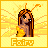 Pixel art contact sheet showing two frames of a fairy-themed AIM buddy icon with yellow background and text variations.