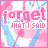 A 5x5 contact sheet of animated frames showing a repeating pattern with pink and blue text on a pixelated background.