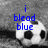 A soccer ball icon with blue text overlays showing 'i bleed blue', 'charlotte soccer club', and '#25' across four with a gray background