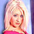 Static pixelated image of a person with blonde hair and pink clothing against a blue background.