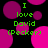 Green text reading "I love David (Pecker)" on a black background with pink and magenta circles, animated to shift positions.