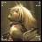 A 48x48 pixel buddy icon featuring a side-profile of a blonde character with long hair and armor, alongside text reading "Anime IM" and "com" on a black background.