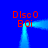 Blue background with four cyan light beams forming a square, each beam labeled 'DiscO Boi' in red text.