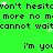 Green background with repeating black text and white stars, displaying phrases like "won't hesitate" and "i'm you" in a pixelated style.