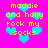 Bright pink background with yellow pixelated text reading "maddie and holly rock my socks" and scattered light blue heart shapes.