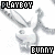 A grayscale animated icon featuring a repeating pattern of the Playboy bunny logo with alternating 'PLAYBOY' and 'BUNNY' text labels in pixelated font.