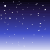 Animated night sky scene with shooting stars and scattered white dots on a blue gradient background, displayed as a contact sheet of sampled frames.