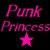 Static pixelated icon featuring pink text and a star on black background with visible dithering and color bleeding effects.