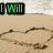 Green text on black backgrounds forms 'I Will Always Love You' over a beach scene with two heart shapes drawn in sand.