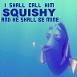 Pixelated static image of a blue fish character with text above it on a gradient background.