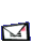 Four pixelated email envelope icons arranged in a , each with distinct animation states showing yellow lightning effects and partial opening