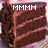 Pixelated image with white 'MMMM' text at top, brown and pinkish-red tones, and a central vertical line dividing the composition.
