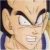 Pixelated close-up of a character's face with intense eyes, dark eyebrows, and visible ear against blurred background.