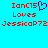 Pixelated text and a heart symbol on a bright cyan background, with red and blue elements.