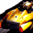 Static pixelated icon of a yellow star-shaped object with red accents against dark background, likely representing a Star Wars-related symbol or character element.