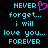 Pixelated cyan text on black background with pink heart symbol replacing 'LOVE' in phrase, repeated twice side-by-side.