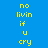 Blue background with yellow pixelated text 'no livin if u cry' arranged in a , some highlighted blue