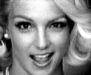 Black-and-white animated sequence showing a person with blonde hair in various mouth positions and eye states