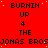 Red background with repeated black text and yellow dots, showing partial gray rectangle on right edge.