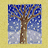 Four pixelated tree scenes in a : winter with snow, spring with pink flowers, summer green foliage, autumn with red leaves