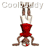 Animated contact sheet of a cartoon character performing a handstand sequence with red shorts and white shirt, displayed in 3x3 grid layout.