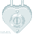 Pixelated heart-shaped icon with light blue gradient, featuring an anchor symbol and small white cloud-like shapes inside a central circular frame.