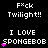 Pixelated text and symbols on black background with pink accents, displaying repeated phrases and heart icons in a