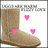 A static image of a brown boot with pixelated hearts in pink, purple, and green colors against a white background.