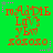 Green background with red pixelated text reading 'mAdDIE', 'Lav3', 'yBm', 'XOXOXO' and pink star accents, animated with shifting star positions.