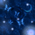 Animated blue background with white dots and a crescent moon, transitioning to a light purple butterfly against the same backdrop.