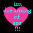 A pink heart-shaped icon with cyan text reading 'im dreaming of sos !!!' on a black background, showing pixelated animation changes