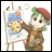 Pixelated anime-style character painting on an easel with 'Anime IM' text logo on black background.
