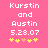 Pixelated text on pink background with yellow and orange symbols below, showing animation change in symbol colors.