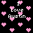 Pixelated pink hearts float over black background with repeated 'I Love Austin' text in white block letters.