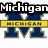 A composite image with a Michigan logo, cheerleaders forming an arch, and gummy bears labeled Awesome! alongside yellow smiley faces.