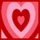 six showing heart motifs and cartoon characters with changing visual effects